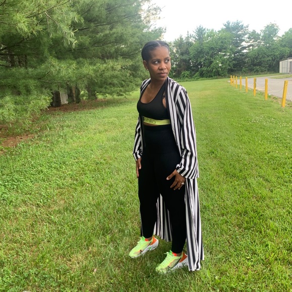 Striped button front dress - Picture 2 of 2